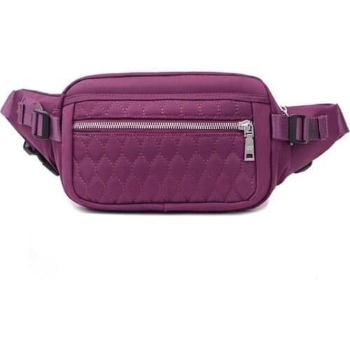 Fashion Fanny Pack Plaid Waist Bag 2020 New Brand Belt Bag Women Waist Pack Nylon Running Chest Bag Belly Mobile Coin Purse