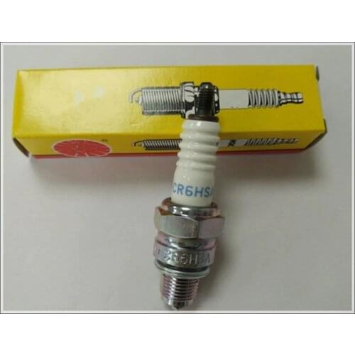 Motorcycle spark plug CR6HSA Moped Scooter Resistance spark plug thread specification 10mm*12.7mm
