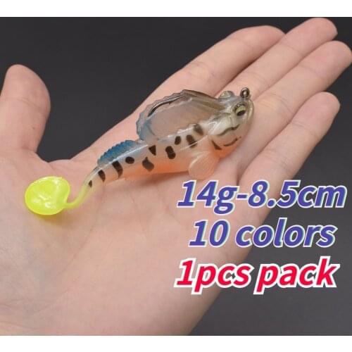 14g-8.5cm Single Hook Soft Fish Fishing Lures Artificial Silicone Worm Fish Bait Sinking Swimbait Fishing Tackle