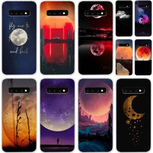 Soft Silicone Case For Samsung Galaxy S21 S20 Uitra S10 Lite Ultra S9 S8 Plus S7edge S20fe 5G Cover The moon