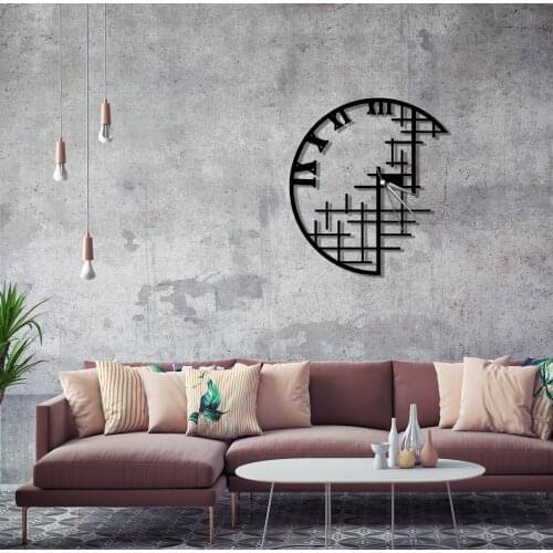 Missing Large Black Metal Roman Numeral Quiet Wall Clock Modern Stylish Creative Design Cafe Office Home Wedding Decor Items