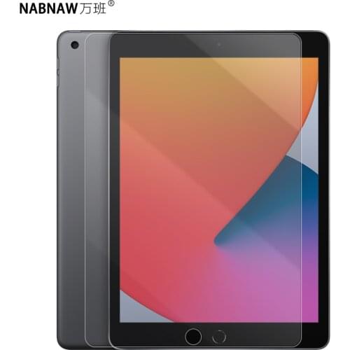 NABNAW for iPad 10.2 inches 2020 Tempered Glass Apple New iPad 8th 7th 2019 Screen Protector HD 9H Oleophobic Coating