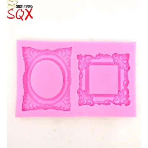 Food-grade Silicone Mold Square Frame Fondant Cake Decorating Tools Silicone Soap Mold Silicone Cake Mold SQ16155