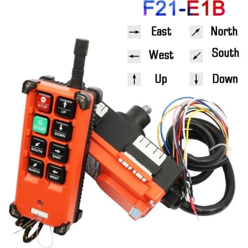 220V 380V 110V 12V 24V Industrial remote controller switches Hoist Crane Control Lift Crane 1 transmitter + 1 receiver F21-E1B