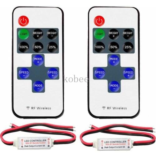 DC12V Mini Dimmer RF Remote Controller LED Strip Controller For LED 5050 2835 5630 LED Single Color Controller