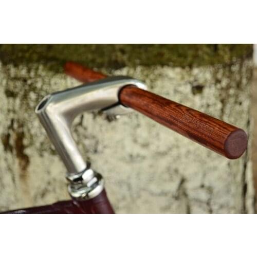 New high intensity pear wood straight flat fixed gear bike handlebar road fixie racing handle bar handwork advanced