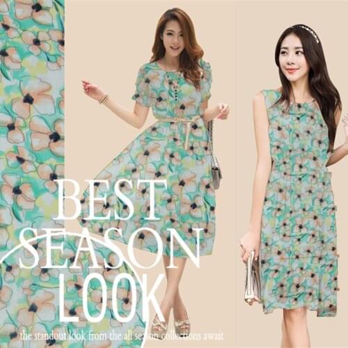 LEO&LIN Synthetic Fabrics Printed Fabrics DIY Fabric Flowers DRESS Top 50cm