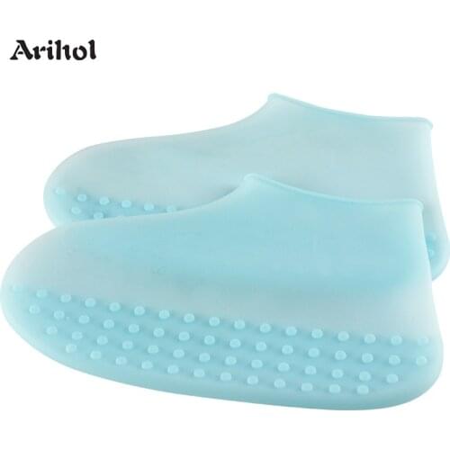 Foldable Rain Shoe Covers Silicone Gel 360° Waterproof Shoe Protectors Cycling Outdoor Rain Boots for Kids Women Men
