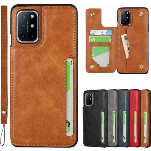 Cell Phone Case for Oneplus 8T Leather Back Cover TPU Coque Ultra-thin Magnetic Bags