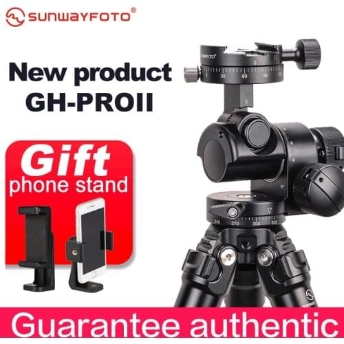SUNWAYFOTO GH-PRO II tripod gear head panoramic head for dslr camera panorama head arca swiss with one free quick release plate