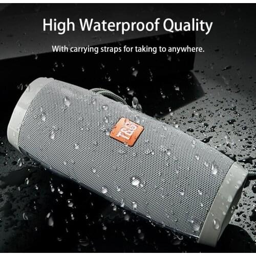 LED Portable Bluetooth Speaker 20W Wireless Bass Column Waterproof 3D Stereo Music Player Center Subwoofer Soundbar FM TF USB