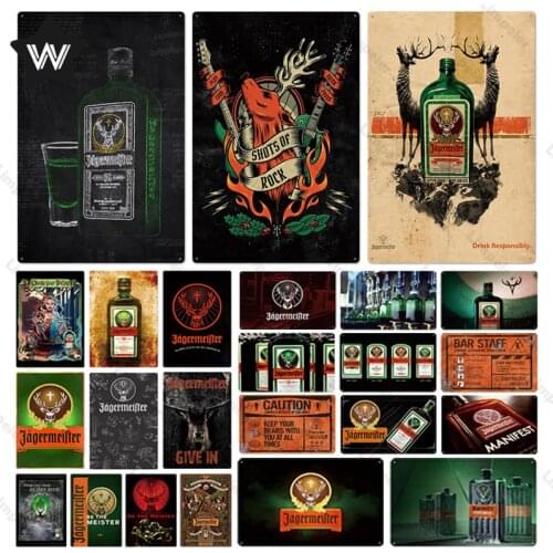 Wine Metal Sign Tin Plaque Vintage Metal Poster Tinplate Retro Style Metal Sign Tin Poster Shabby Metal Sign Man Cave Club Decor