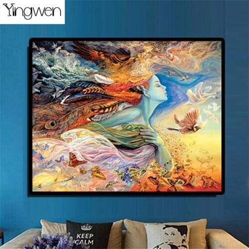 DIY Embroidery,Square Round Diamond Elf Queen Character Landscape Full Rhinestone Diamond Painting Cross Stitch,Needlework Gift