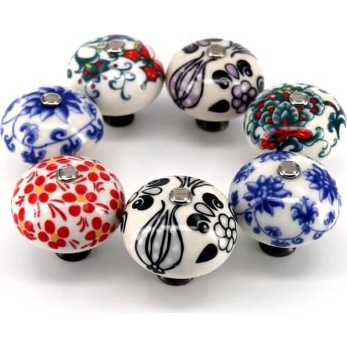 1PCS New Arrival European Style Ceramic Door Pulls Handles Round Ball Cabinet Furniture Knobs Cupboard Drawer Wardrobe Knob