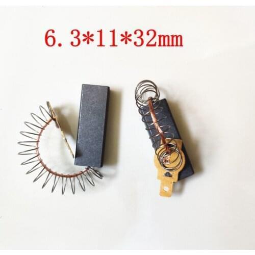 1pc Vacuum Cleaner Parts Carbon Brush for BF501 BF502 BF822 X-YB1000W X-YB1200W HLX-GS-A30-1 6.3mm x 11mm x 32mm
