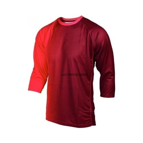 2021 Quick Dry MX Bike Motocross Jersey BMX DH MTB TShirt Clothes 3/4 Sleeve MTB Breathable Quick Drying Enduro Jersey