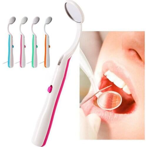 3pcs Dental Mirror With Led Light Inspect Instrument Checking Mirror Dentist Oral Anti-fog Mouth Mirror teeth whitening