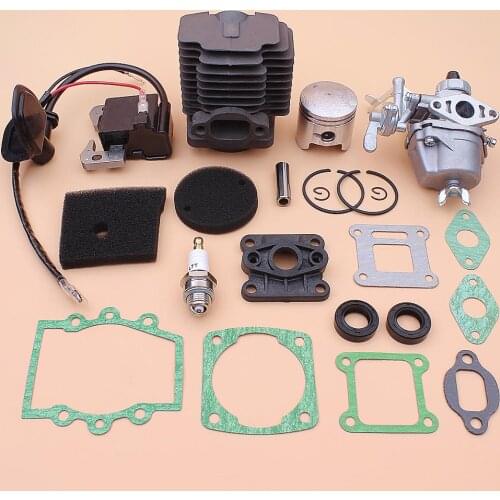 40mm Cylinder Piston Carburetor Ignition Coil Kit For Robin NB411 CG411 Air Filter Element Intake Manifold Gasket Oil Seal Set