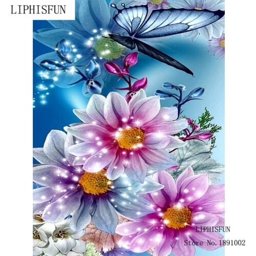 5d Diy Diamond Embroidery Peony&butterfly Diamond Painting Cross Stitch Full Square Drill Rhinestone Decoration