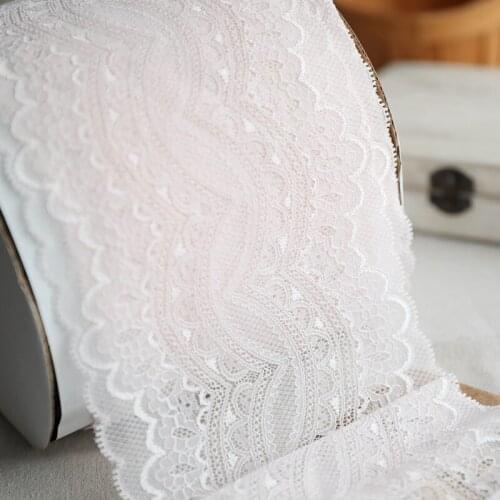 Hot sale Lace Accessories Light Pink Elasticity Underwear Lace Wide 16 Cm D1603