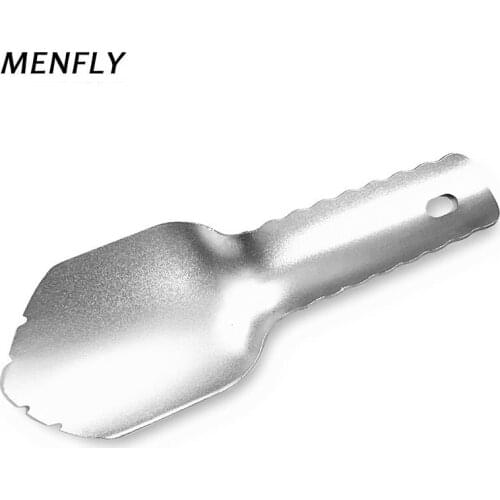 MENFLY Aluminum Shovel Outdoor Camping Gadgets Portable U Gardening Spade Horticultural Planting Soil Forklift Pet Poop Shovel