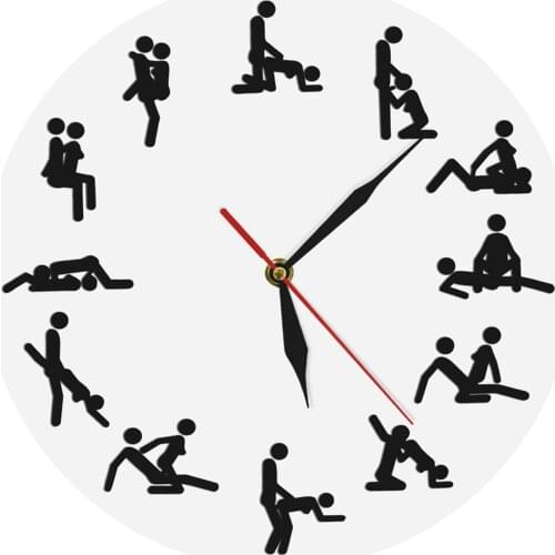 Silent Wall Clock Sex Positions Wall Decor Clock Wall Watch for Living Room