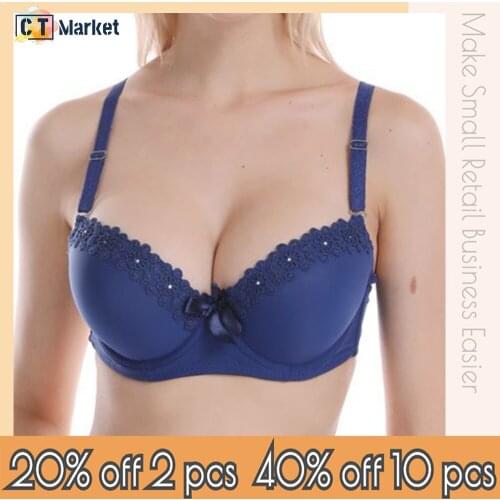 B Cup Underwire Bra Thin Lace Lingerie Women Silky Sexy Push Up Underwear Wholesale CT003