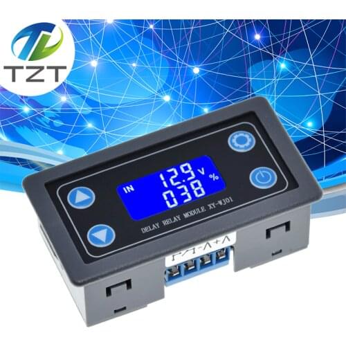 DC12V LED Digital Time Delay Relay Module Programmable Timer Relay Control Switch Timing Trigger Cycle with Case for Indoor