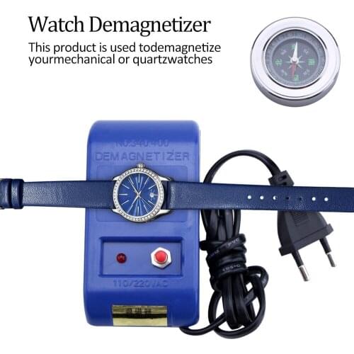 RUIPAI Watch Demagnetizer Mechanical Quartz Watch Repair Tool Electrical Professional Demagnetize Tool for Watchmaker EU Plug