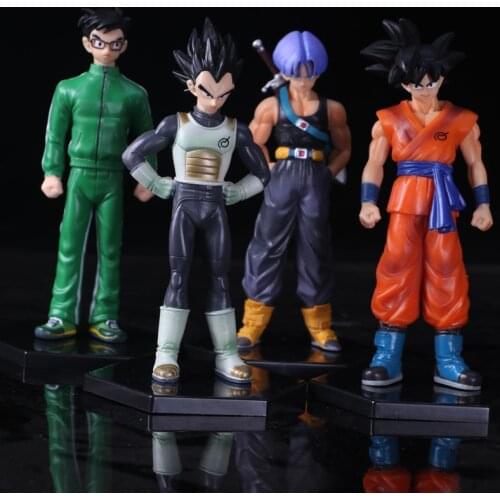 Classic Anime Dragon Ball Saiyan Figure Doll 15 Cm Boxed Decoration Toy Action Figure Model Childrens Gift 4 Pieces Pack Unisex