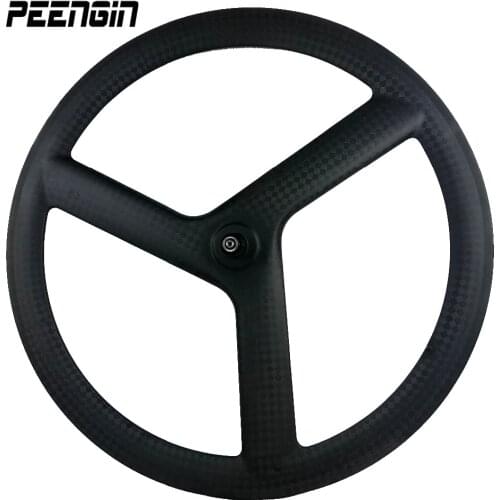 Carbon Tri Spokes 700C road 20mm width 50mm depth clincher wheel front/rear cheap carbon bike shop component online hot sale