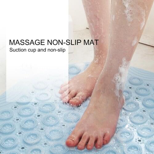 Round Silicone Bath Massage Cushion Brush Anti-Skid Suction Cup Waterproof Cushion Pad Bathroom Drainage Massage Mat Carpet