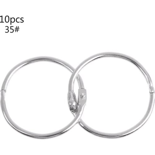 Metal Loose Leaf Book Binder Hoop Ring Multifunctional Keychain Circle DIY Album