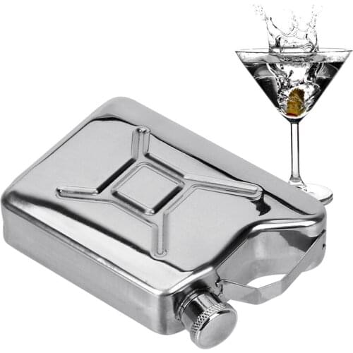 Whisky Vodka Bottle Kit Drinkware Gasoline Bucket Style Alcohol Wine Container Hip Flasks 5oz Stainless Steel