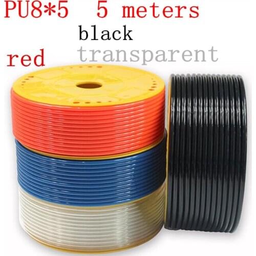 PU8*5 5M/lot OD 8mn ID 5mm pu pipe Pneumatic hose for air compressor Air Tool PU8X5