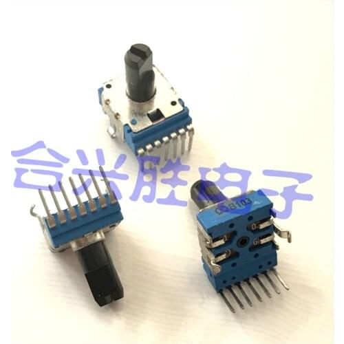 RK14 stereo channel B10K vertical rotary potentiometer shaft length 13MM 7 feet