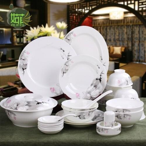 Jingdezhen Guci tableware28 pieces Chinese pottery bowl dishes of European household
