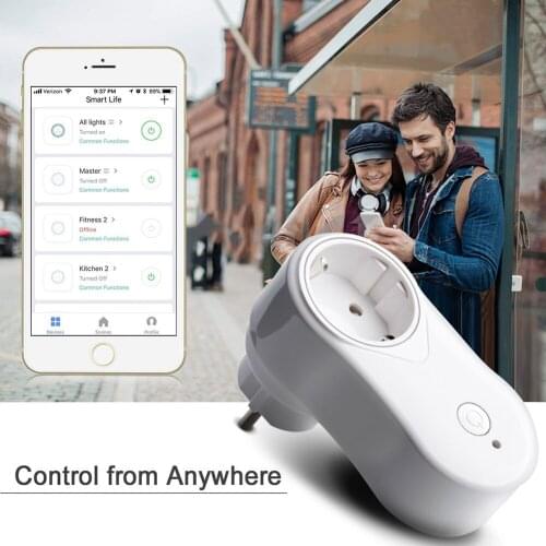 Wifi Smart Socket EU Power Plug Works with Amazon Alexa Google Home Mobile APP Remote Control Energy Monitor Smart Outlet