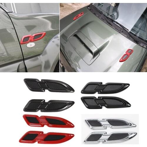 Universal Engine Hood Side Fender Air Vent Intake Cover Trim for Jeep Wrangler TJ JK JL JT Compass Renegade Cherokee