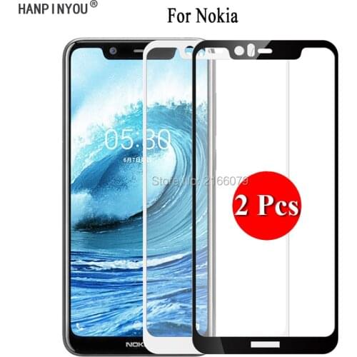 2 Pcs/Lot For Nokia 1 2 2.1 3 3.1 5 5.1 6 2018 6.1 7 7 Plus 8 X6 Full Cover Screen Protector Tempered Glass Protective Film