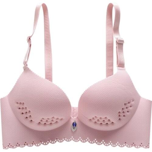 Women Plus Size Breathable Seamless Bra Sexy Lingerie Bralette Adjusted Wireless Push Up Bras Womens Intimates Under