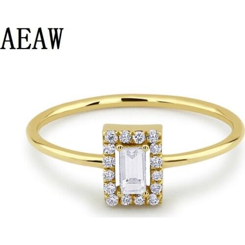 Natural Diamond Baguette Ring in 14k Gold made in Baguette Round Diamond 14k Yellow Rose White Gold For Women