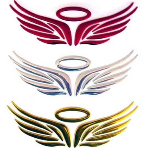 1x 3D Fairy Angel Wings Car Decal Sticker Auto Truck Logo Emblem Badge 3 Colors Waterproof Scratch Covers Fashion Decorations