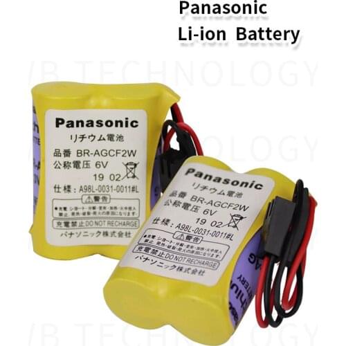 4X BR-AGCF2W Lithium 6V 2200mAh PLC battery A98L-0031-0011 A06B-6093-K00 batteries with black plugs connectors Free Shipping