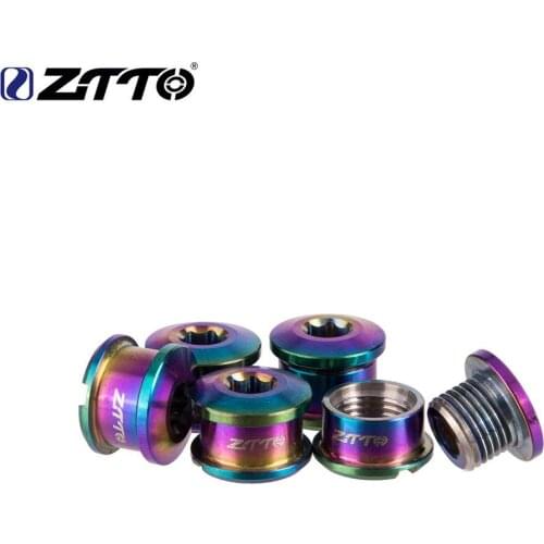 5pcs/set TC4 Alloy Chainring Bolt Bicycle Chainwheel Screws for Crankset Bicycle Accessaries