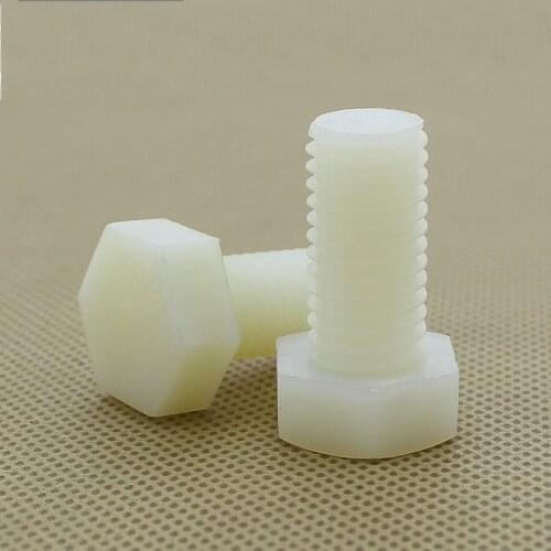 5PCS-M12*20/25/30/35/40/50 Nylon Hexagon Socket Screws /Hexagon Socket Screws /Plastic Screws