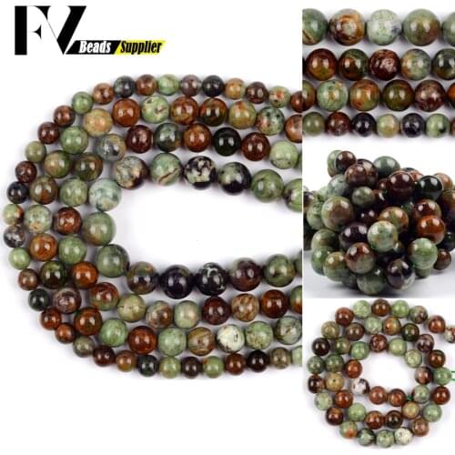 6-12mm Green Opal Natural Stone Loose Spacer Round Beads For Jewelry Making Diy Bracelets Necklace Hademade Accessories