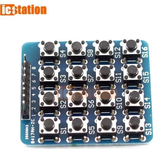 8pin 4x4 4*4 Matrix 16 Keys Button Keypad Keyboard Breadboard Module MCU for arduino Diy Kit
