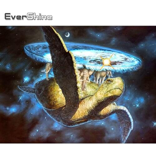 Evershine Diamond Painting Turtle Animal Cross Stitch Diamond Embroidery Fantasy Full Square Round Drill Mosaic DIY Wall Decor