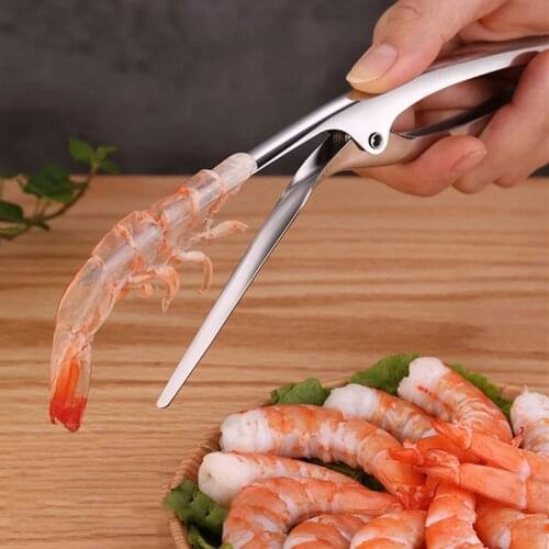 Household Stainless Steel Shrimp Peeler Kitchen Portable Fishing Lobster Remove Peel Knife Seafood Hand Peeling Accessories Tool
